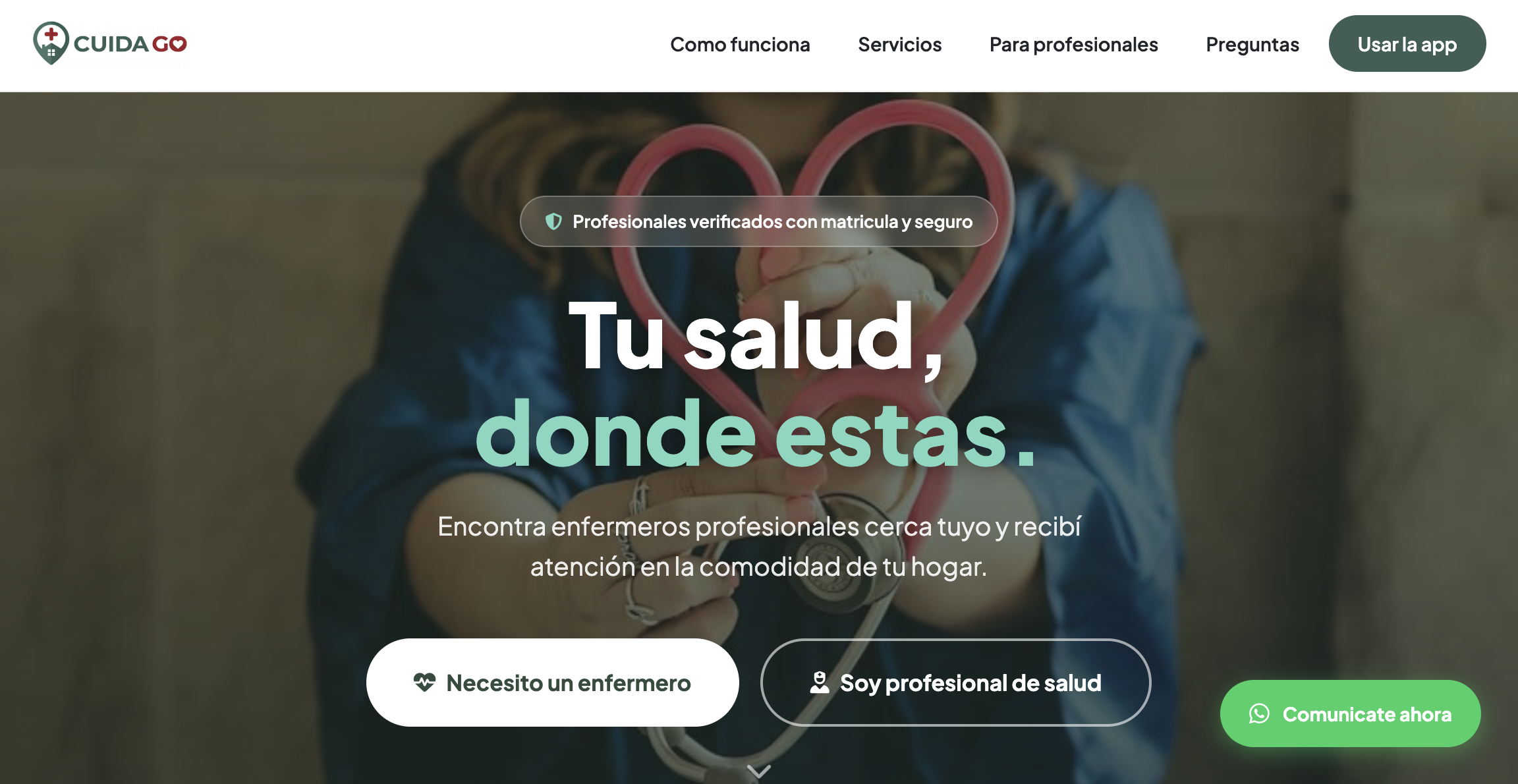 CuidaGo — sitio web presentación