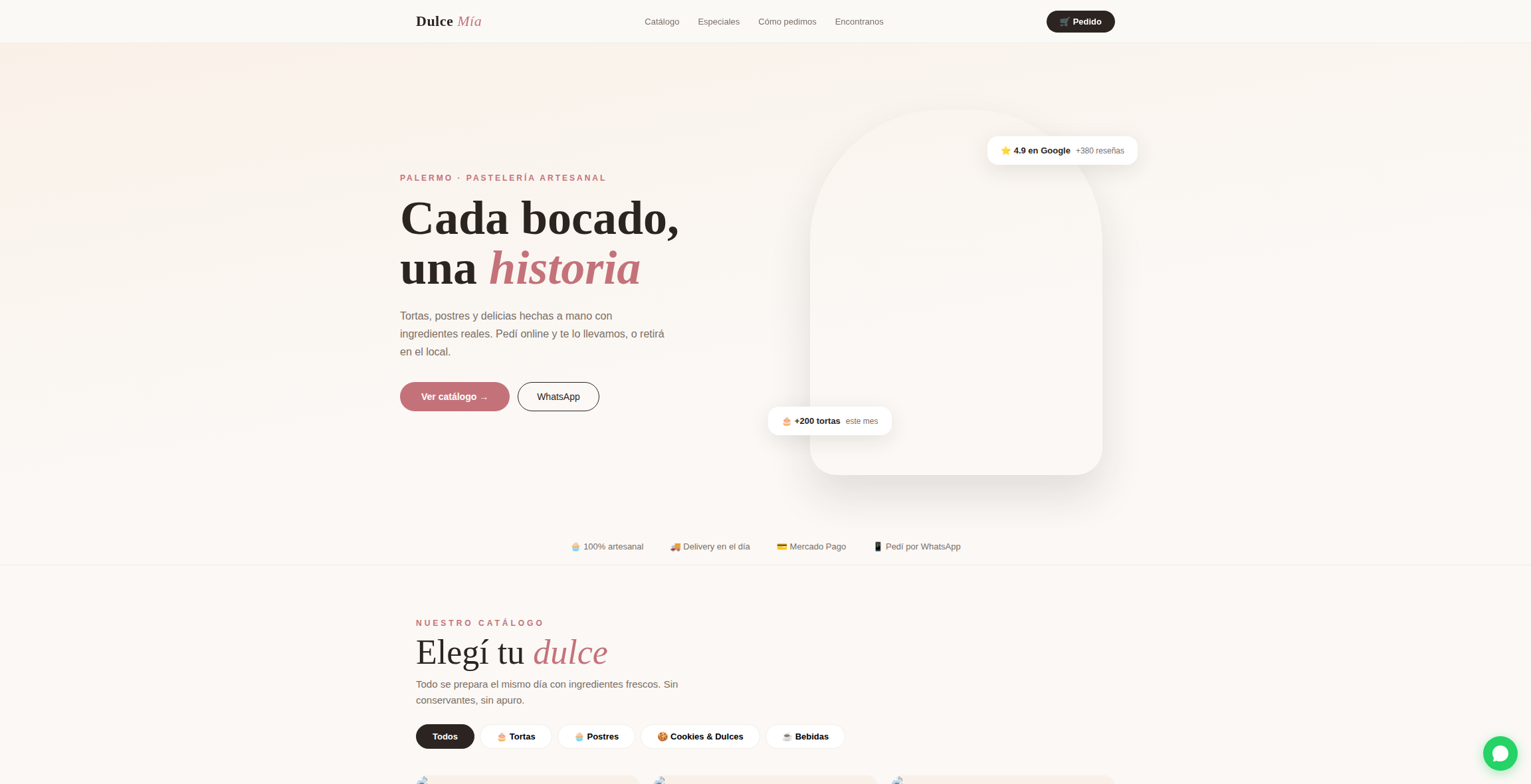 Pastelería — sitio web demo